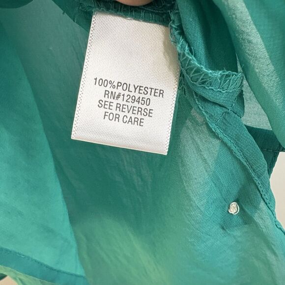 Ann Taylor‎ LOFT Women's Small Green Sleeveless Classic Blouse Light Weight - Picture 4 of 9